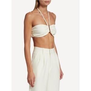 NEW NONCHALANT LABEL carolina crop top in creme